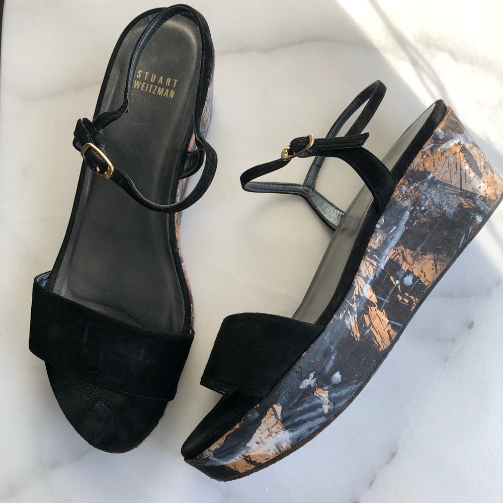 Stuart Weitzman Platform Wedge Sandals